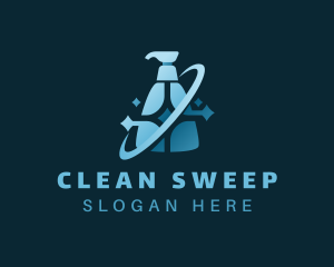 Cleaning Squeeze Bottle logo design