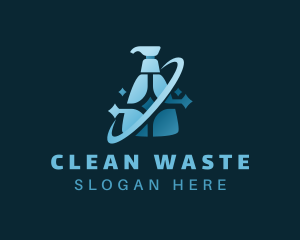 Cleaning Squeeze Bottle logo design