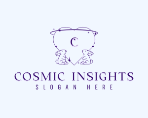 Cosmic Rabbit Heart logo design