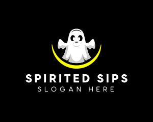 Spooky Ghost Cute logo design