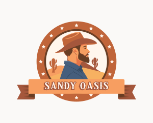 Western Cowboy Desert logo design