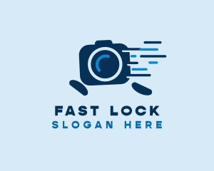 Fast Blue Camera  logo design