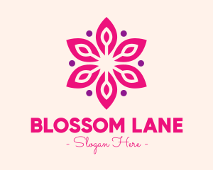 Pink Flower Blossom logo design