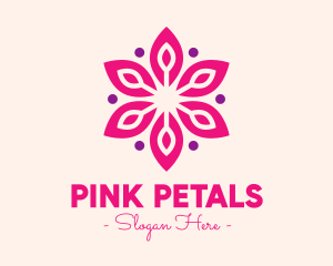 Pink Flower Blossom logo design