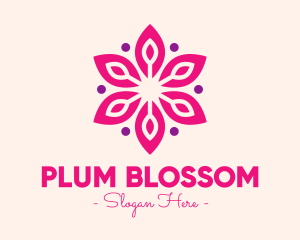 Pink Flower Blossom logo design