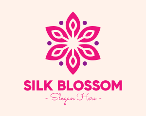 Pink Flower Blossom logo design