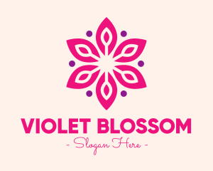 Pink Flower Blossom logo design