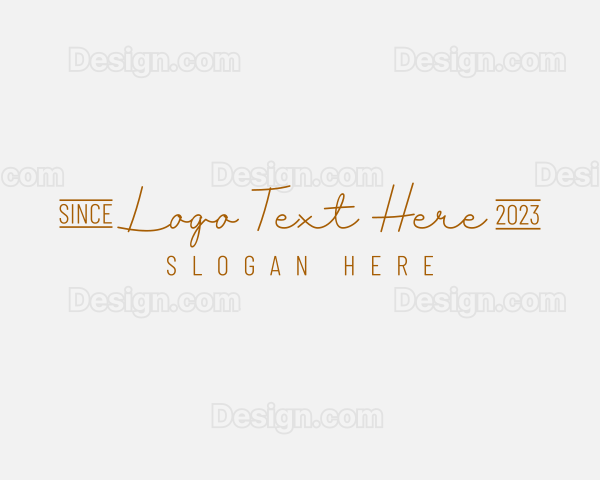 Elegant Golden Brand Logo