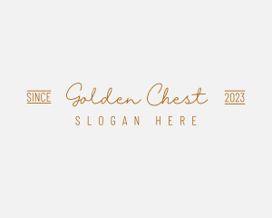 Elegant Golden Brand logo design