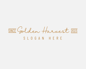 Elegant Golden Brand logo design