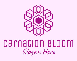 Purple Hexagon Mandala logo design