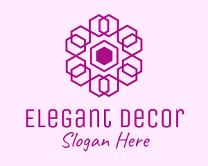 Purple Hexagon Mandala logo design