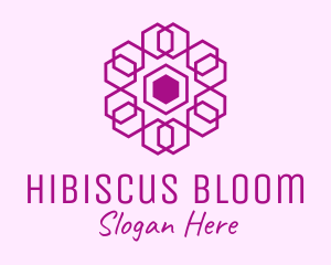 Purple Hexagon Mandala logo design