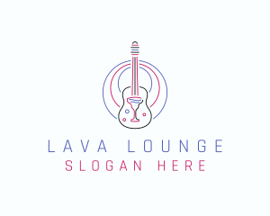 Guitar Wine Bar logo design