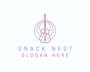 Guitar Wine Bar logo design