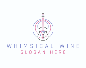 Guitar Wine Bar logo design