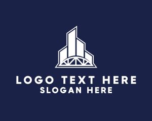 Modern Skyscraper Building Logo