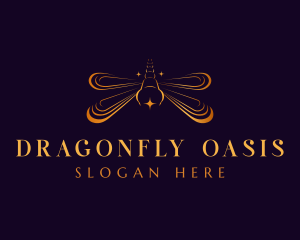 Dragonfly Insect Luxury logo design