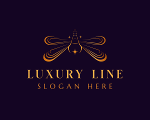 Dragonfly Insect Luxury logo design