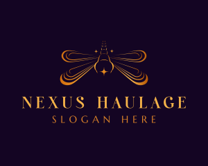 Dragonfly Insect Luxury logo design