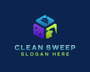 Cleaning Maintenance Disinfection logo design