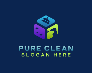 Cleaning Maintenance Disinfection logo design