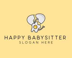 Happy Cracked Egg logo design