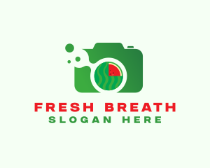 Green Watermelon Camera logo design