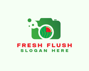 Green Watermelon Camera logo design