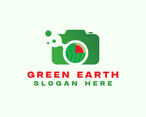 Green Watermelon Camera logo design