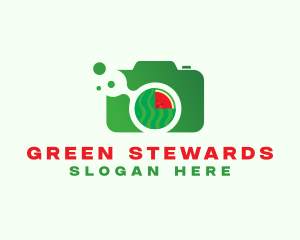 Green Watermelon Camera logo design