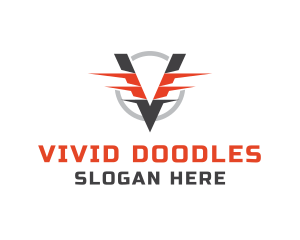 Automotive Modern Wings logo design