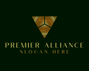 Premier Premium Triangle logo design