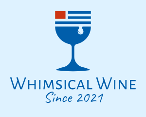 American Wine Glass  logo design