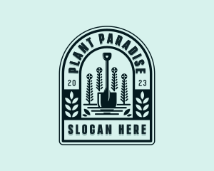 Landscaping Shovel Plant logo design