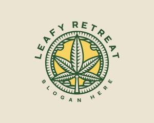 Herbal Marijuana Leaf logo design