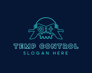 Skull VR Controller  logo design