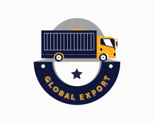 Import Logistics Cargo Truck logo design