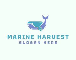 Sea Marine Whale logo design