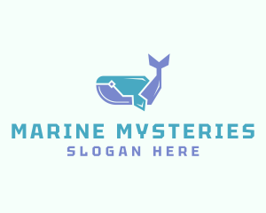 Sea Marine Whale logo design