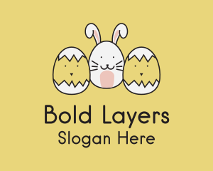 Easter Bunny Chicks  logo design