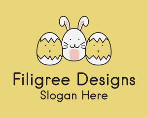 Easter Bunny Chicks  logo design