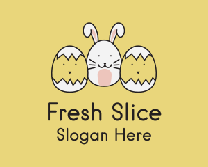 Easter Bunny Chicks  logo design