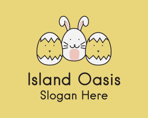 Easter Bunny Chicks  logo design