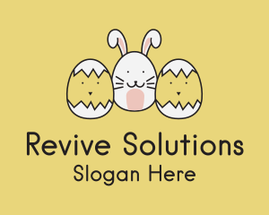 Easter Bunny Chicks  logo design