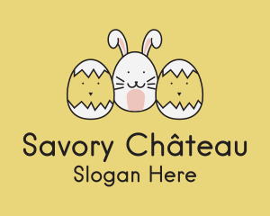 Easter Bunny Chicks  logo design