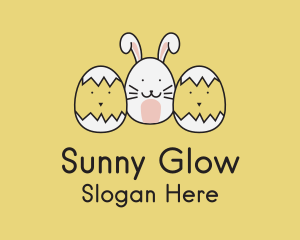 Easter Bunny Chicks  logo design