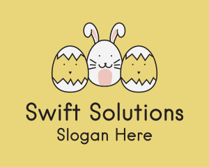 Easter Bunny Chicks  logo design