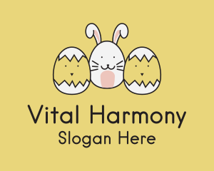 Easter Bunny Chicks  logo design