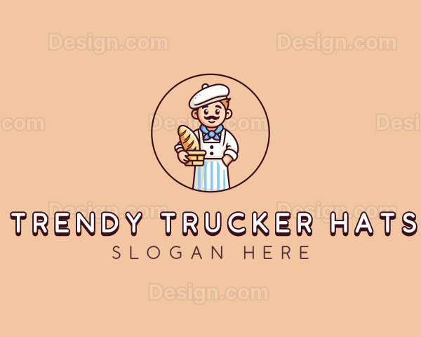 Baguette Bread Bakery Logo